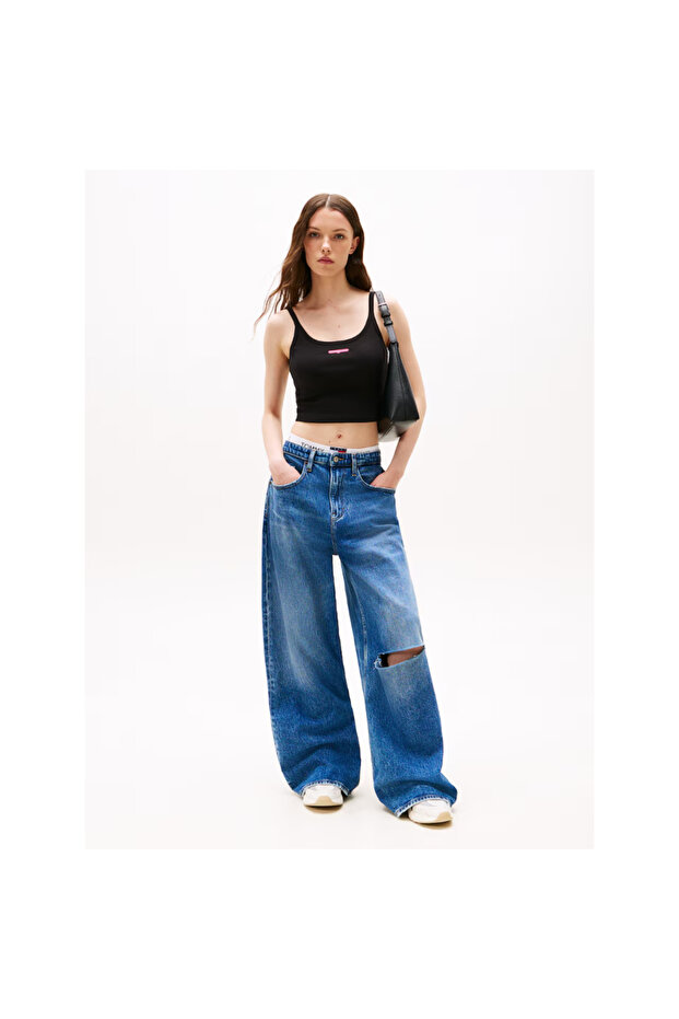 Th Dw0dw20924 Tjw Crp Scrıpt Label Tank Kadın Tshırt - 4