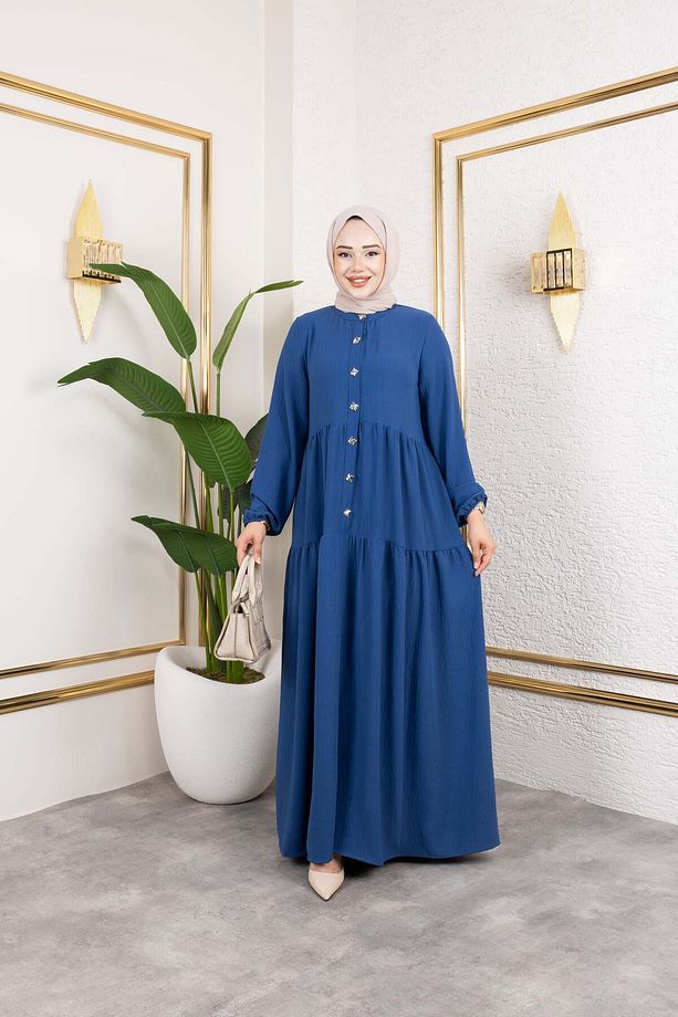 AFR MODEL AYROBİN TESETTÜR KADIN ELBİSE - 1