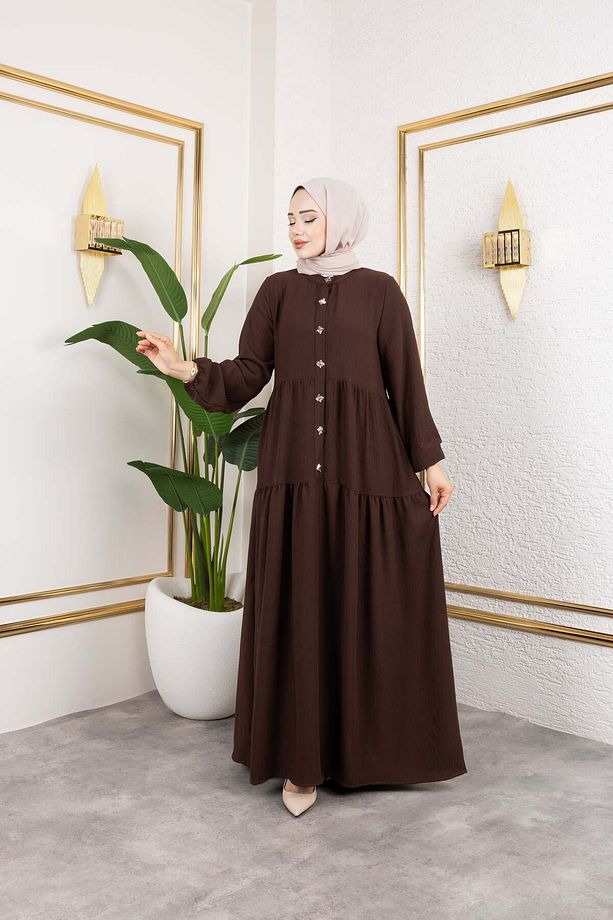 AFR MODEL AYROBİN TESETTÜR KADIN ELBİSE - 2