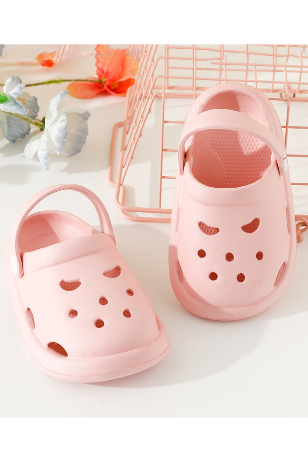 Backstrap Closure Clogs - Pink - 1