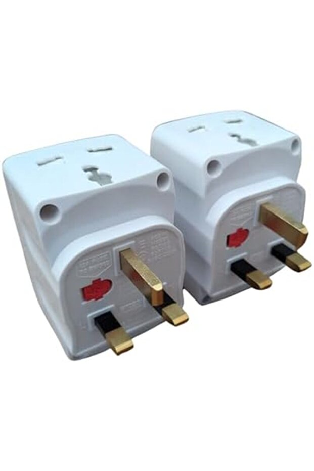 [2 PCS] 3 Way Multi Plug Adapter Socket, Universal Travel Adaptor-Plug Extension - 4