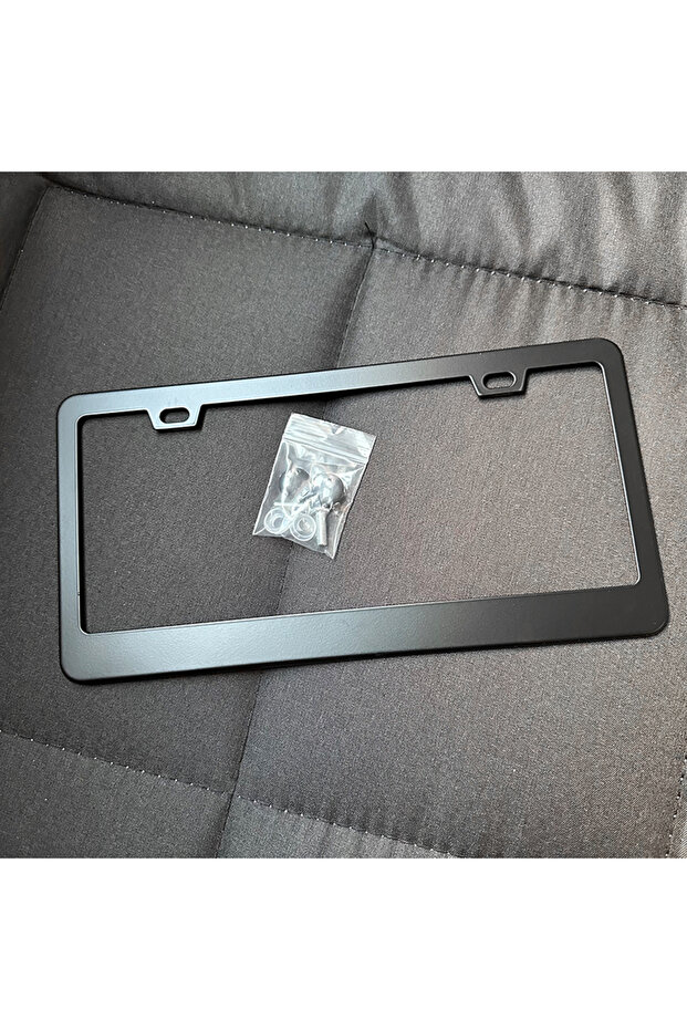 Black Universal Alloy License Plate Frame Black Carbon Bracket American Auto Accessory Fiber Number