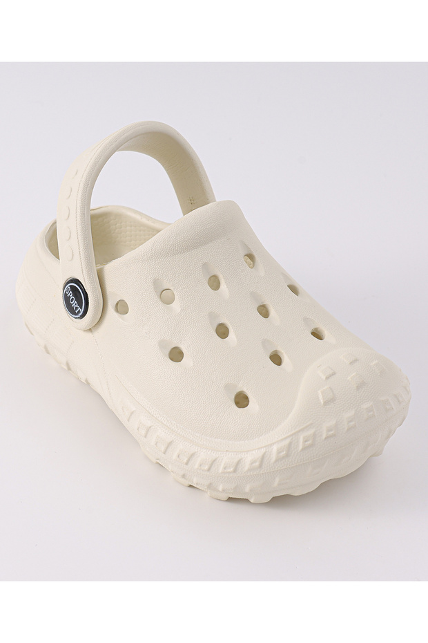 Solid Clogs with Backstraps - Beige - 5