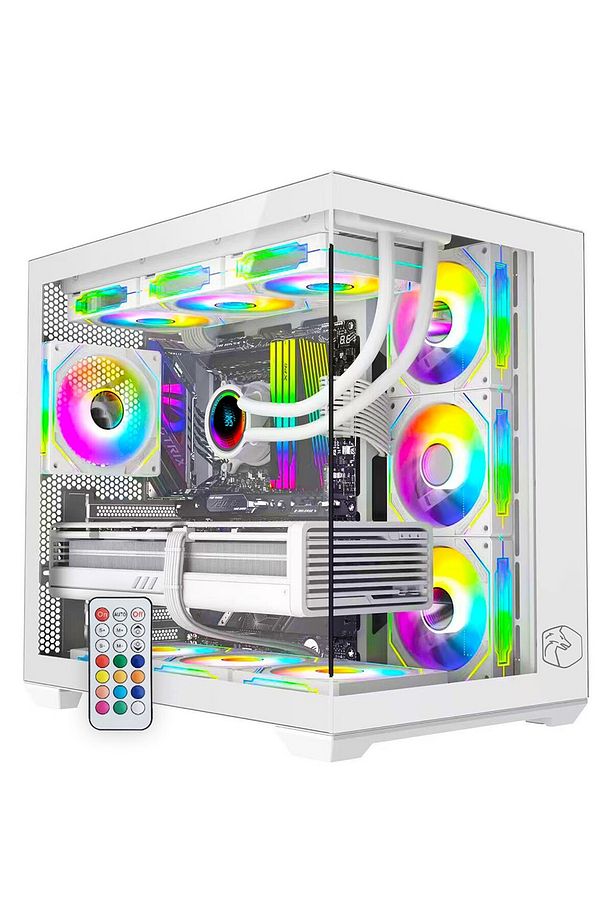 Prime V2 Argb 7x120mm Fan 360mm Sıvı Soğutmalı ( Argb Fanlı ) Beyaz Bilgisayar Kasası - 1