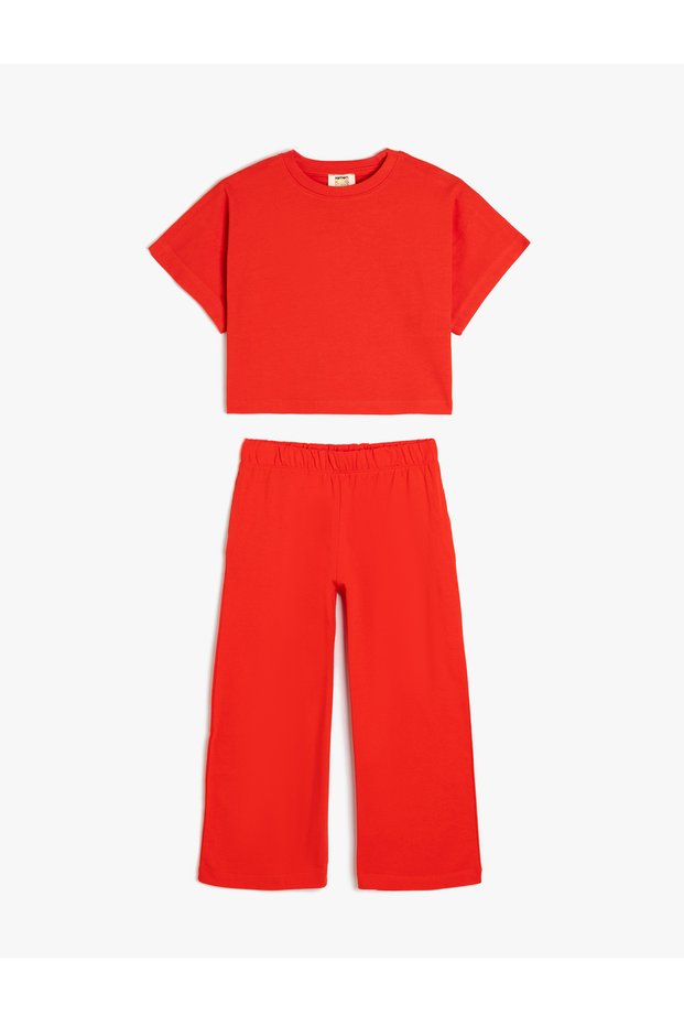 2 Pack Cotton Short Sleeve T-Shirt and Pants Set
