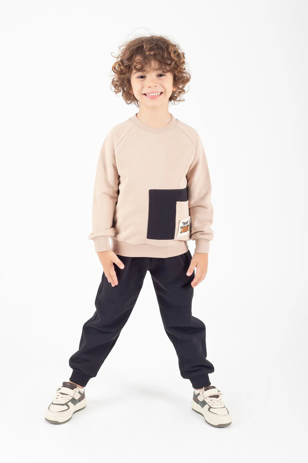 Pafim 4-13 Years Cotton Seasonal & Winter Boys Tracksuit Set Double Set