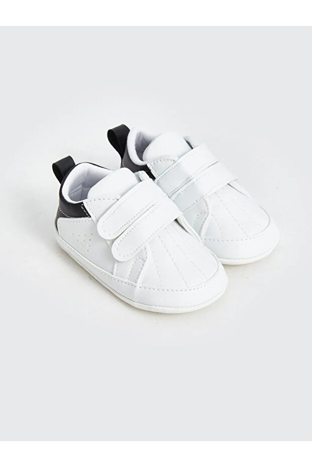 Lcw Steps White Velcro Baby Boy Sneakers