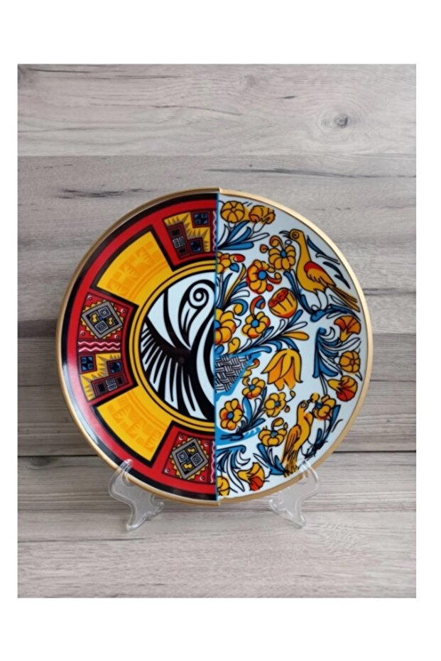 Handmade Porcelain Cake Plate Set for 6 People Canga Series