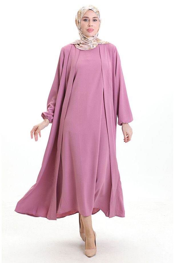 Asil Abaya Takım 0336-08 Gül Kurusu - 3