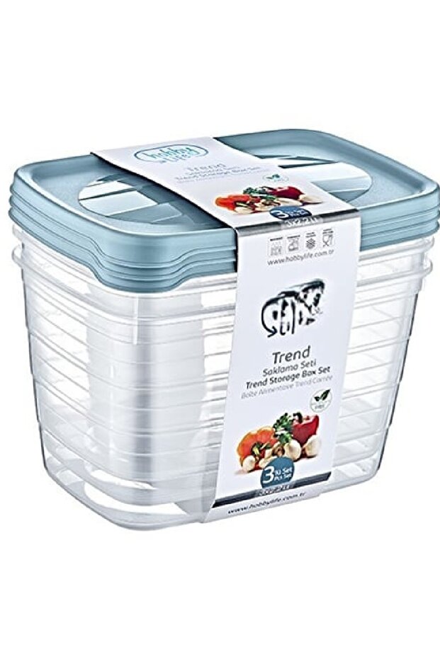 Rectangular Quick Box 3-Piece Storage Container - 2