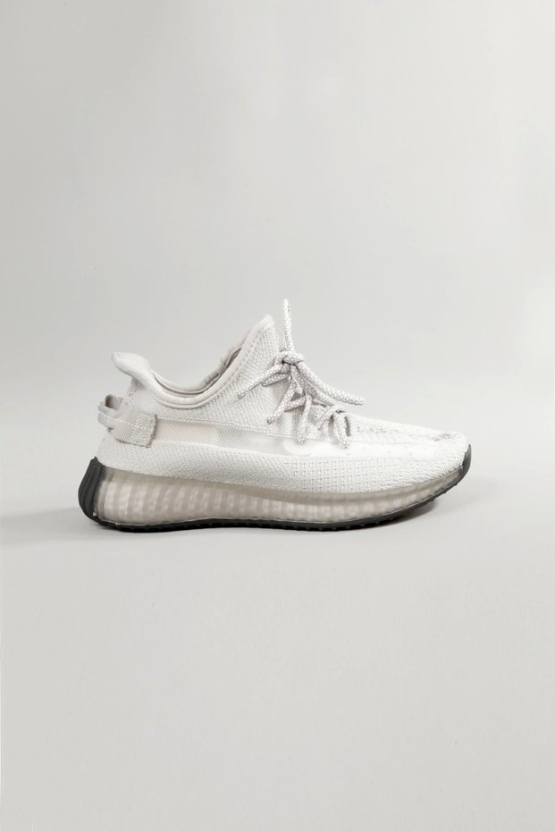 Knitwear White Black Sports Shoes