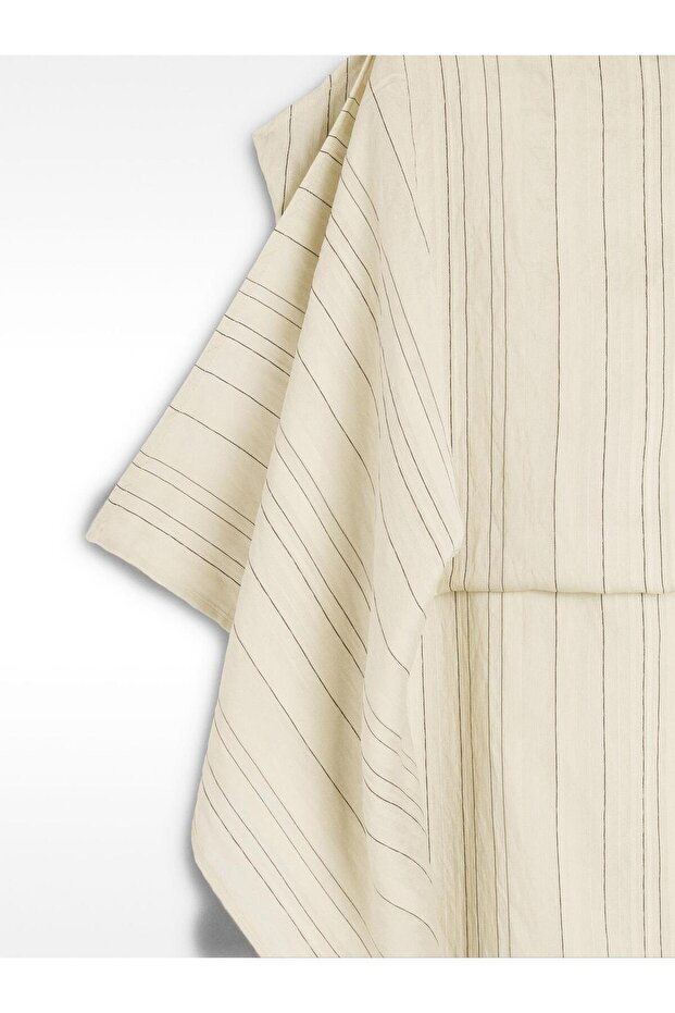 Çizgili Askılı Elbise - 4