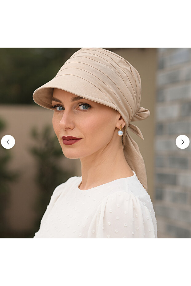 Women's Summer Cotton Patterned Safari Tie-Back Bandana Visor Sun Protection and Stylish Design