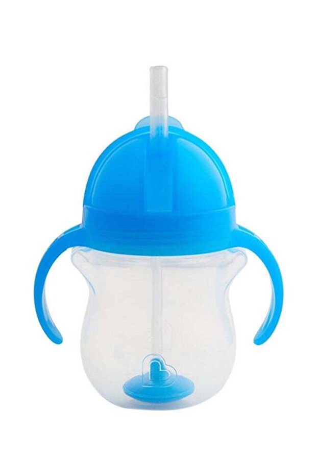 Click Lock Tip and Sip Weighted Flexi Straw Trainer Cup (7 Oz/207 Ml Blue) - 1