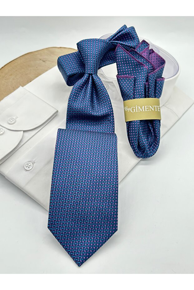 Classic Tie with Oil Patterned Handkerchief