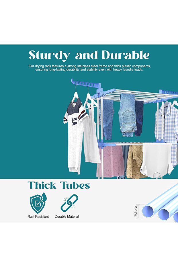 4-Tier Foldable Clothes Drying Stand - 3