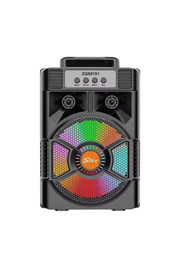 مكبر صوت SING-E ZQS 8151 محمول بتقنية البلوتوث مع ميكروفون - 1