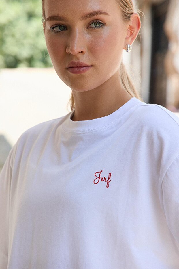 Тениска Aura Oversize, бяла - 3