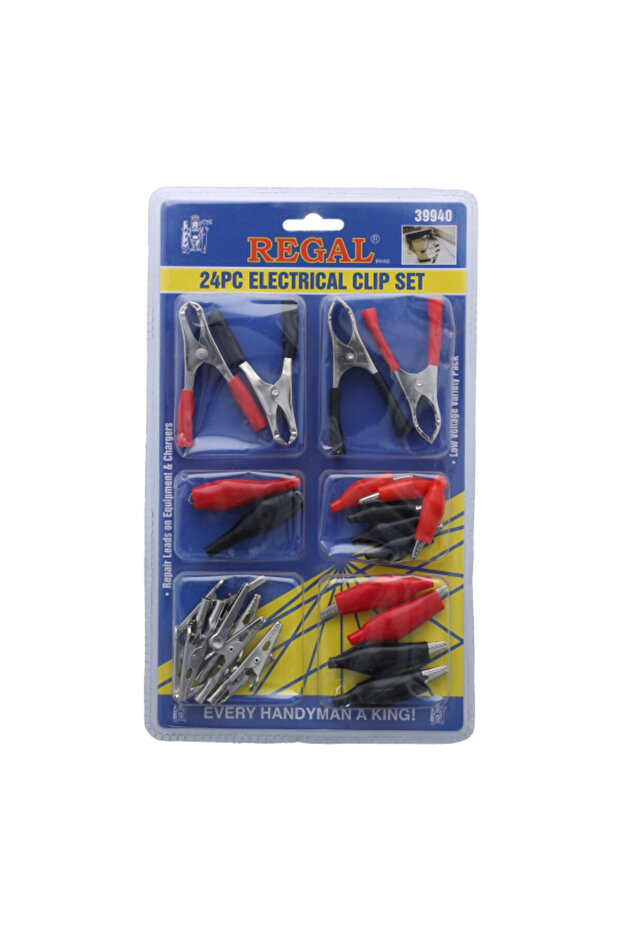 مجموعة مشابك كهربائية مكونة من 24 قطعة - 1