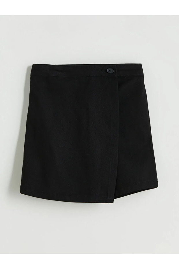 LCW Kids Basic Gabardin Kız Çocuk Şort Etek - 1