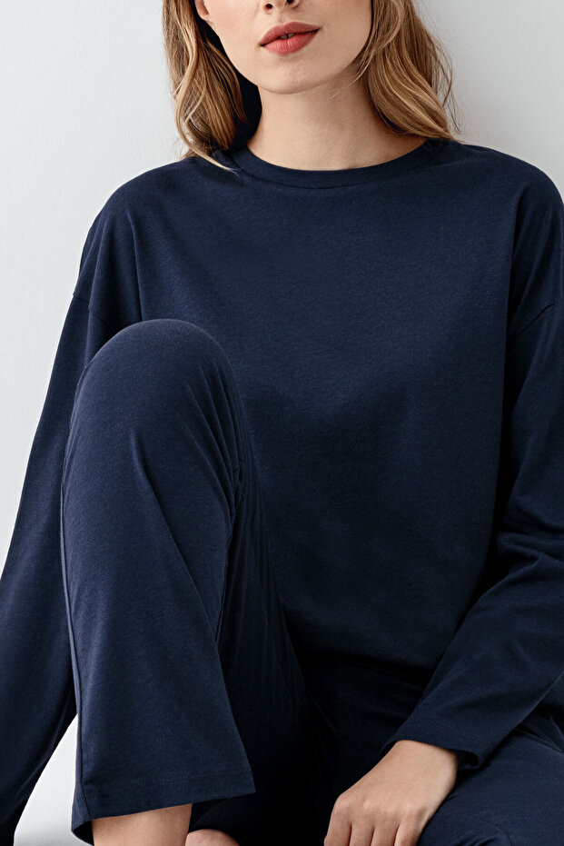 Set pijama damă bleumarin - 3