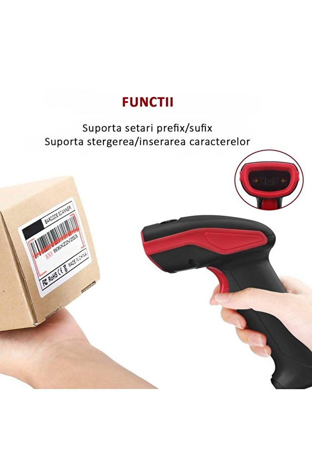 Wireless 2D barcode reader, 400 m range, USB, docking support, BP - 4