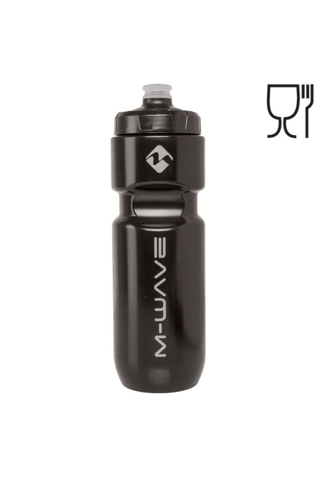 Quality plastic bottle, 750 ml, black, with scale