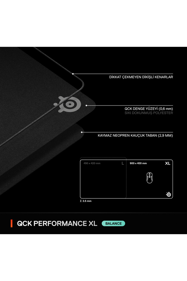 QcK XLarge Performance Balance Gaming Mouse Pad - 9