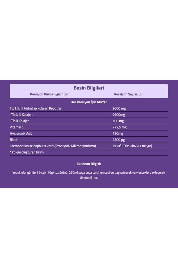 Multiform Tip 1-2-3 Patentli Kolajen + C Vitamini, Biotin, Hyaluronik Asit, Probiyotik Aromasız 300g - 4