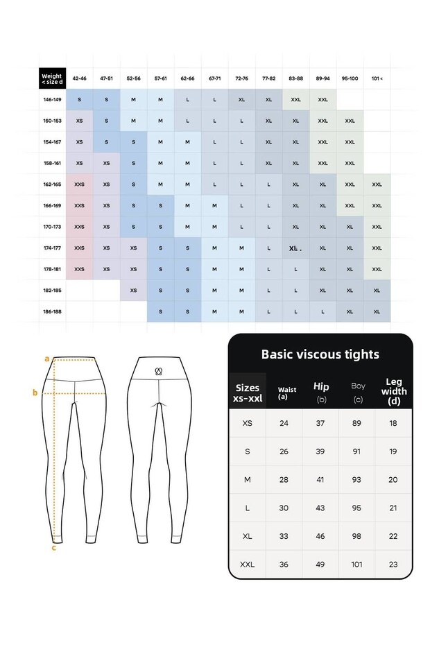 Lila Double Layer High Waist Basic Ecovero ™   Viscose Tights - 6