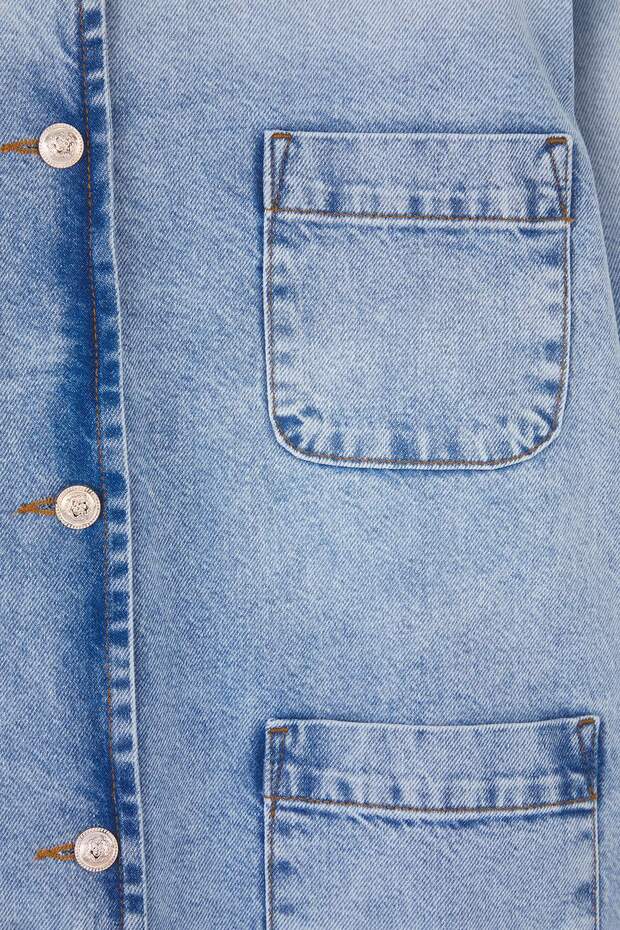 Mavi Bisiklet Yaka Oversize/Geniş Kalıp Denim Büyük Beden Ceket TBBAW26AG00002 - 7