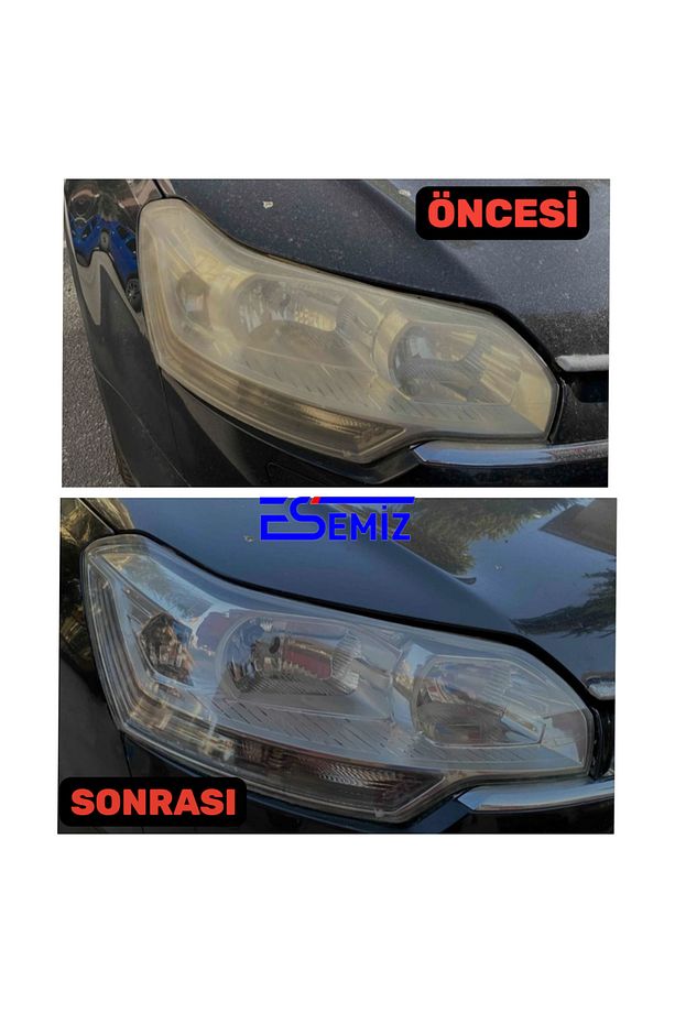 Buharsız Sıvısız Uğraştırmayan (2 DAKİKADA ) Kolay Oto Far Temizleme Far Parlatma seti - 3