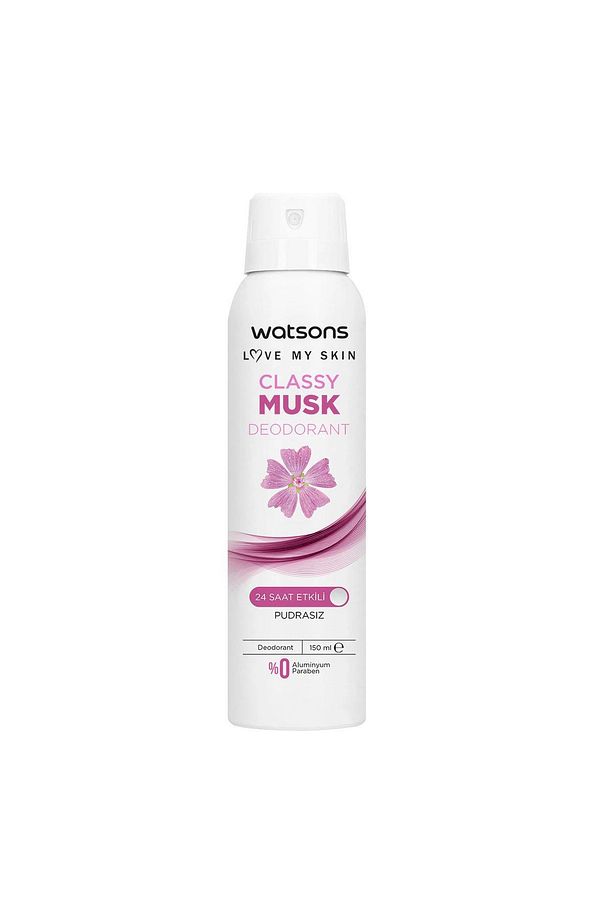 Classy Musk Deodorant Sprey Pudrasız 150 ml X3 Adet - 2