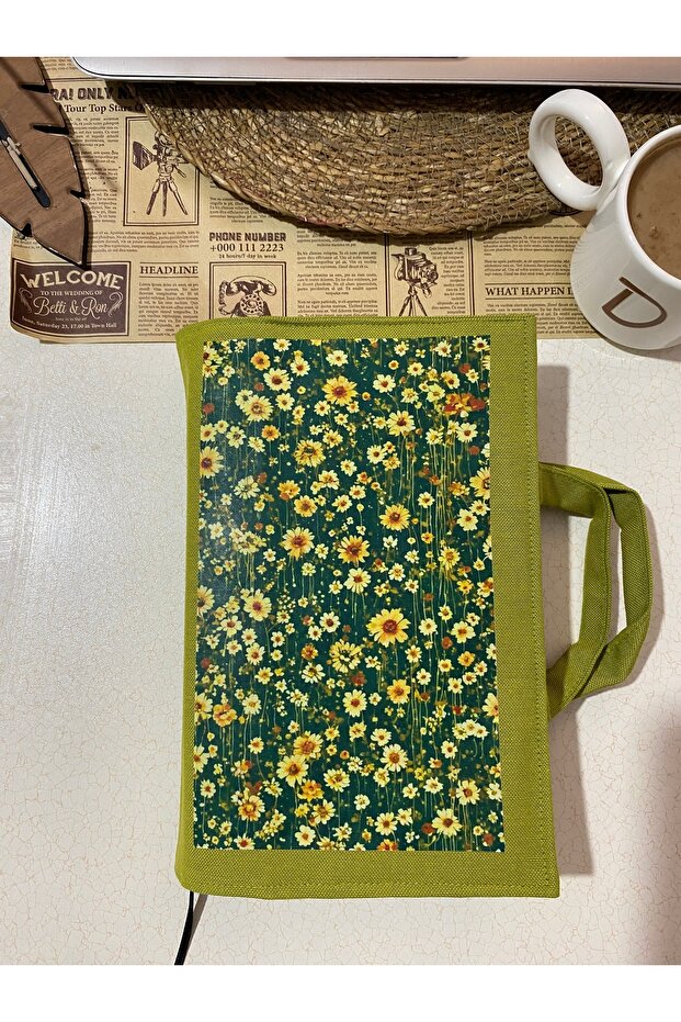 Oil Green Green Background Flower Wall17*24 cm Water Repellent Dtf Ba Printed Itap Bag