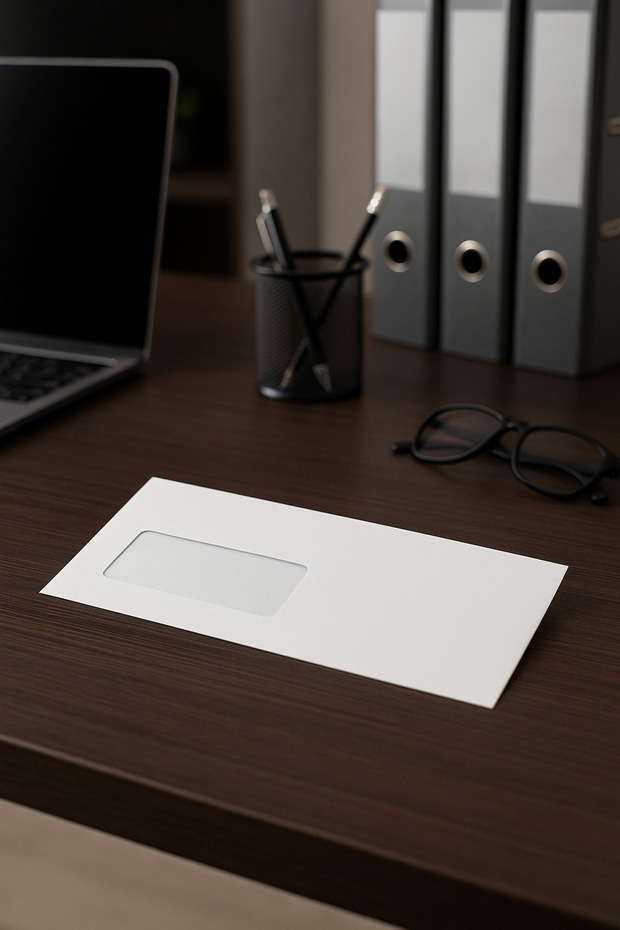 Diplomat Envelope with Window 105X240 mm (1000 Pcs)
