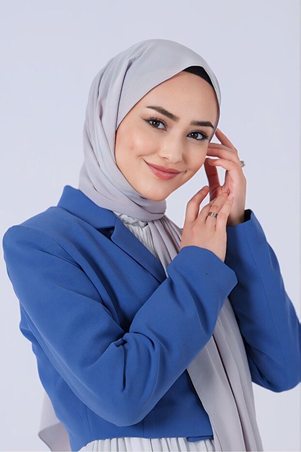 Şal asiatic - argintiu - 2