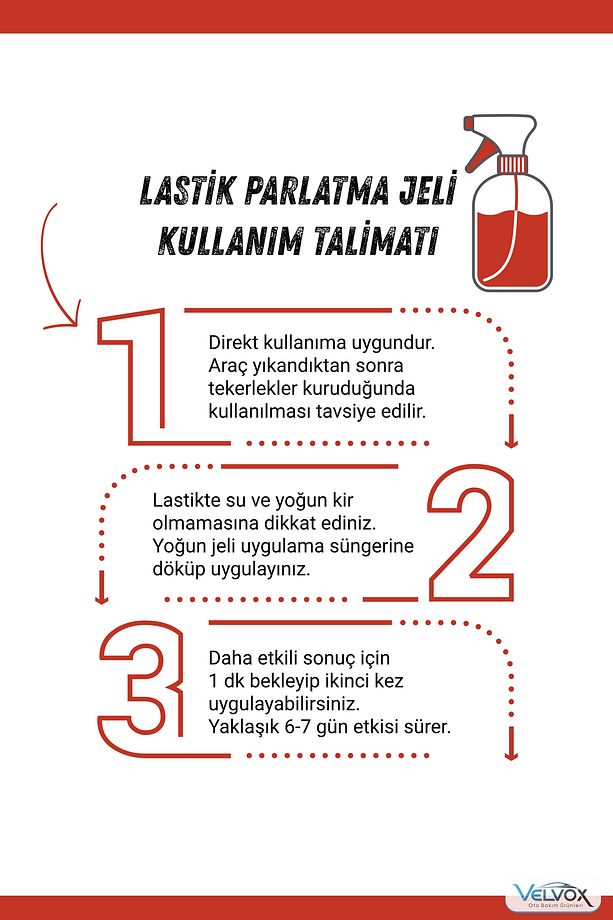 Lastik Parlatıcı Jel 5 Lt (YOĞUN KIVAM) 500 ml Ve Uygulama Süngeri Hediye, Lastik Parlatma - 7