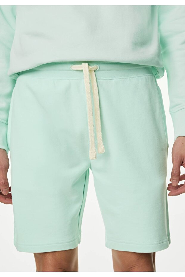 Saf Pamuklu Örme Şort - 3