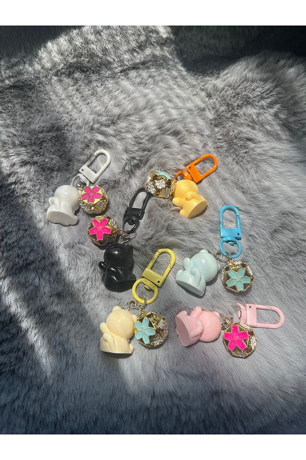Mini Kedicik Anahtarlık Kedi Aksesuar (rastgele 1 adet) - 4