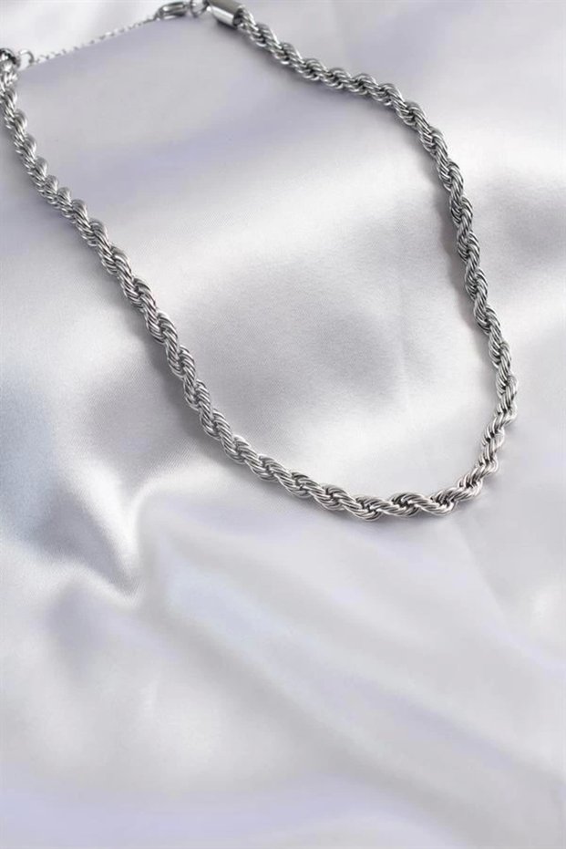 Lisinya741 - 316l Steel Silver Color Twist Model Women's Necklace
