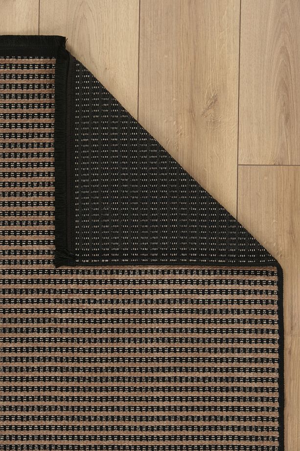 Bej Şönil %100 Pamuk Yumuşak Kaymaz Taban Yıkanabilir Kilim Yolluk Salon Oturma Çocuk Odası Dokuma - 3