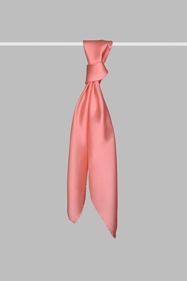 Satin Silk Scarf 4444-Salmon