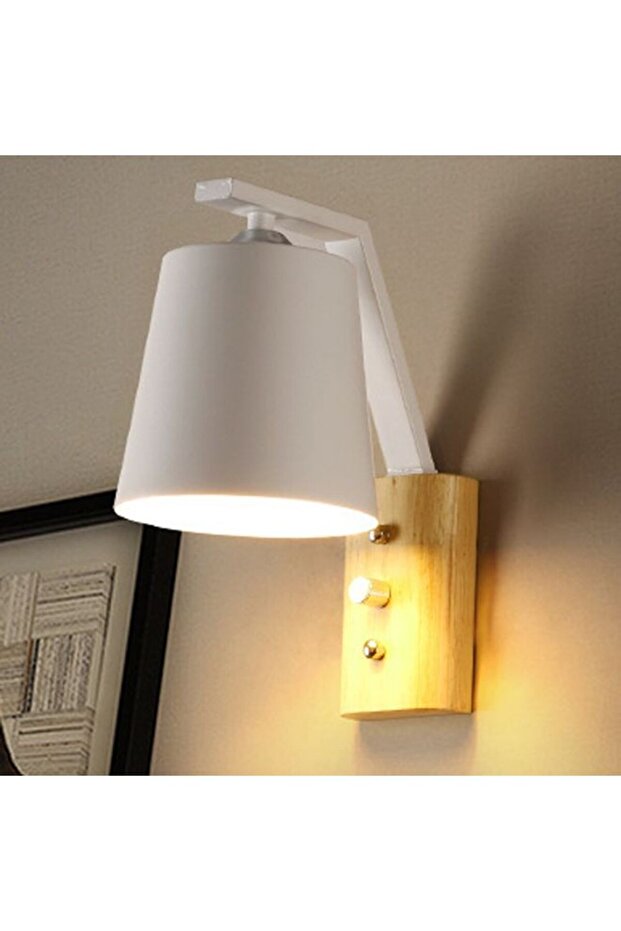 مصباح حائط إبداعي بني/أبيض - 2