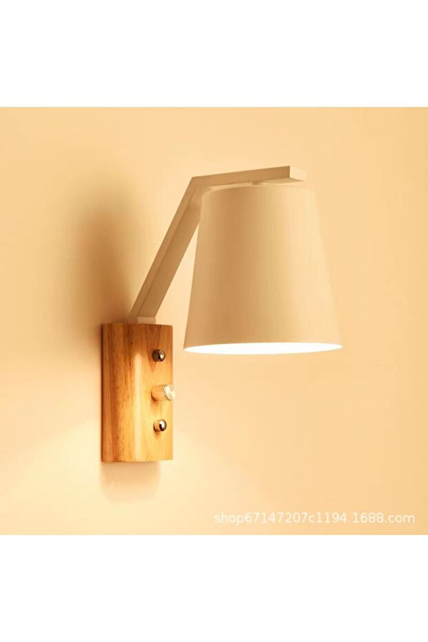 مصباح حائط إبداعي بني/أبيض - 1