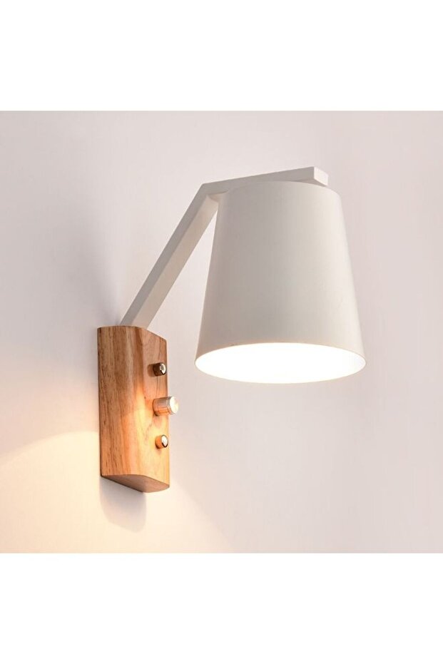 مصباح حائط إبداعي بني/أبيض - 3