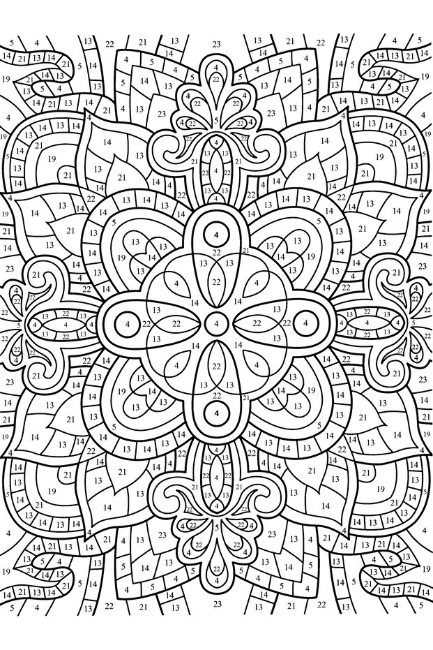 Sayılarla Mandala - 6