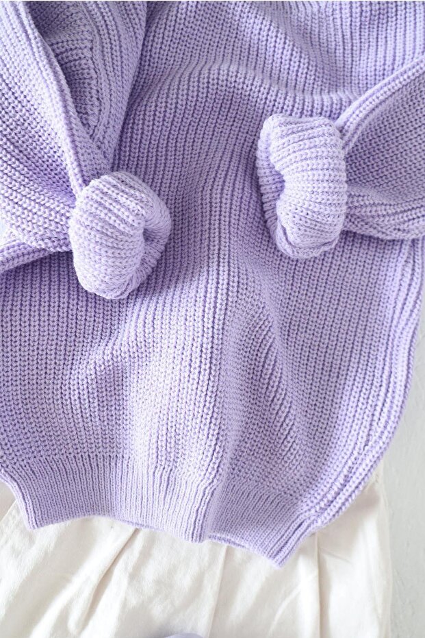 Unisex Bisiklet Yaka Örme Triko Kazak - 2