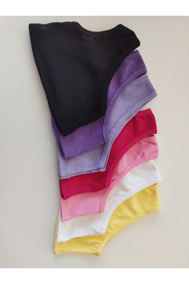 7'li Paket Kız Bebek/Çocuk Tek Omuz 2'li Crop Set - 2