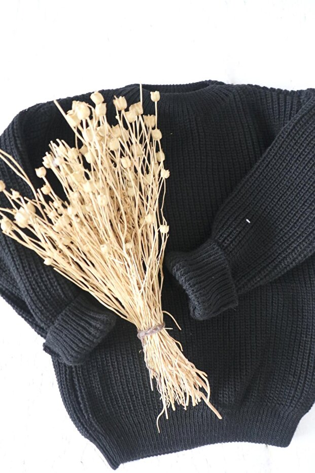 Unisex Bisiklet Yaka Örme Triko Kazak - 2