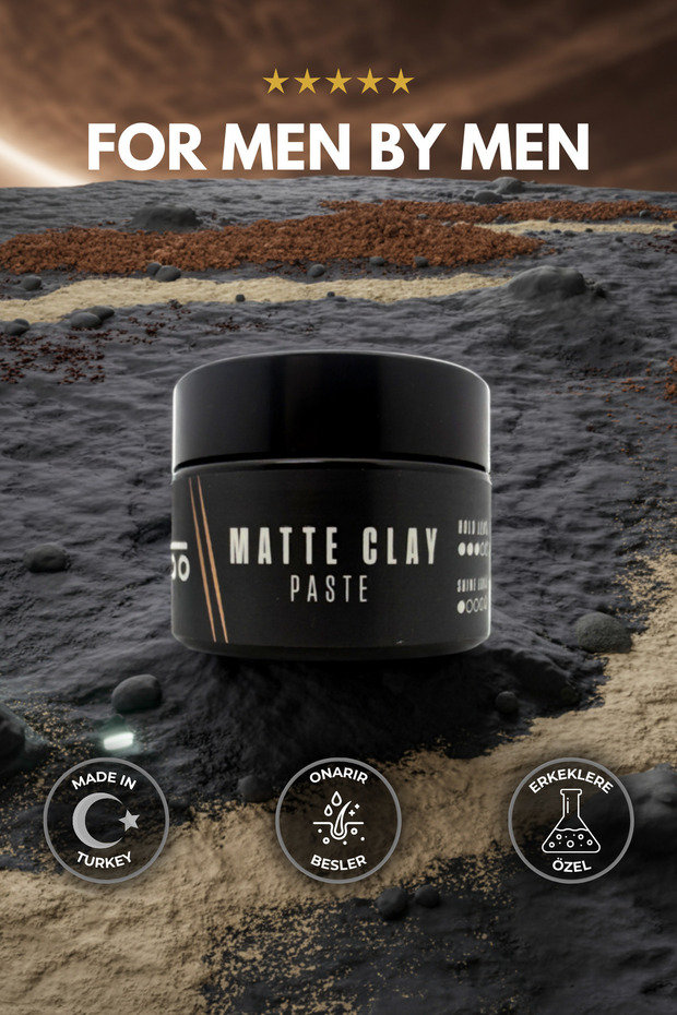 Matte Clay Paste – Erkekler İçin Mat Bitişli Orta Tutuşlu Saç Şekillendirici Wax 50 ml - 9